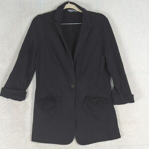 Amber Sun Women's Black‎ Tailored Blazer Jacket Size S